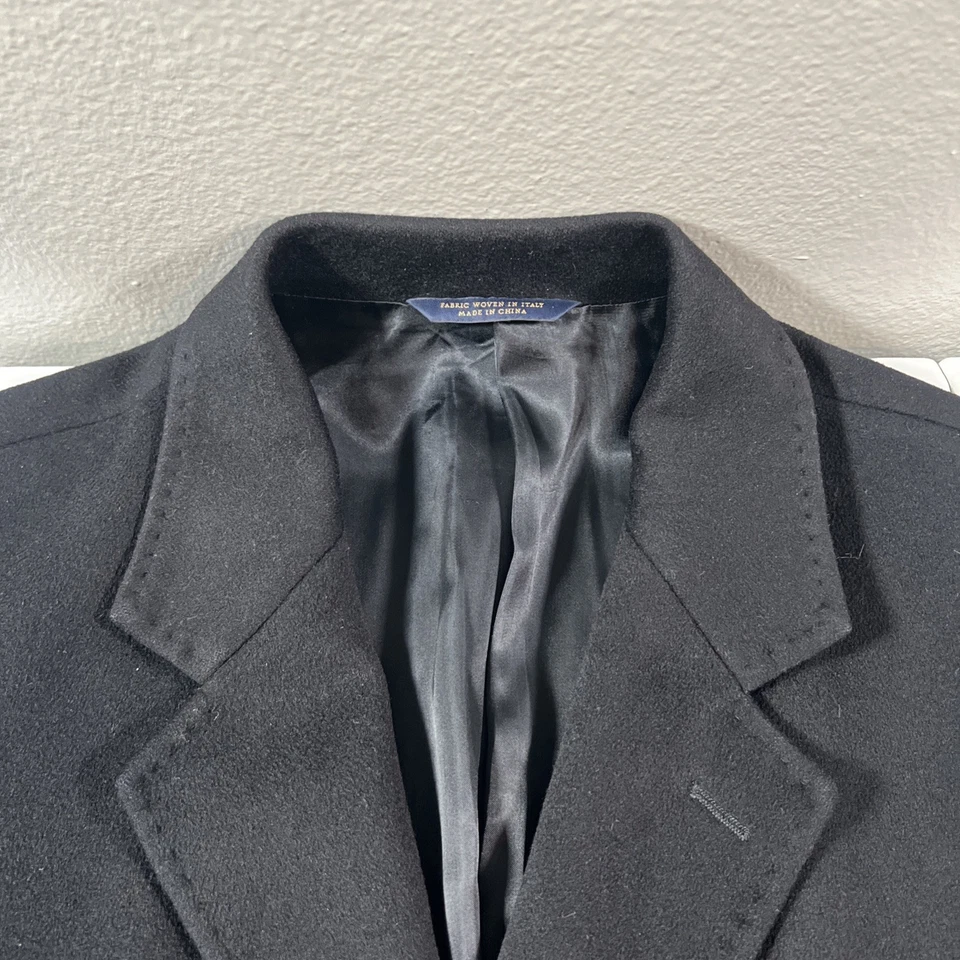 Abrigo Brooks Brothers Brookstorm Para Hombre 40R Negro Lana Loro Piana Lana Tormenta Foto 2 de 4