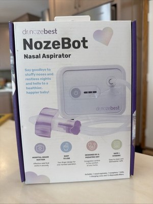 Dr. Noze Best NozeBot Electric Baby Nasal Aspirator Hospital Grade Suction NEW