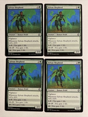 4x Mtg D&D Forgotten Realms Sylvan Shepherd NM/M Magic The Gathering