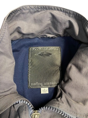 Vintage Rip Curl Jacket Men's Size Large Blue Full Zipper Surfwear Retro Y2K 90S - Picture 6 of 13