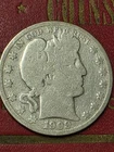 1909-S Barber  SILVER  Half Dollar   In GOOD  Cond           Melt   At   $26.56
