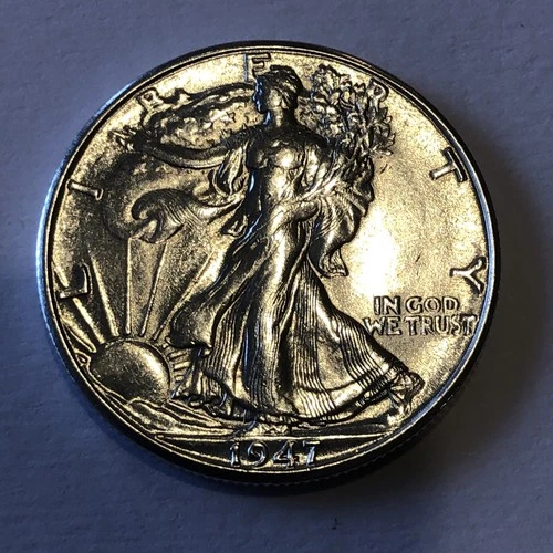 1947 D Walking Liberty Half Dollar Superb Fem BU Gorgeous Uncirculated Beauty