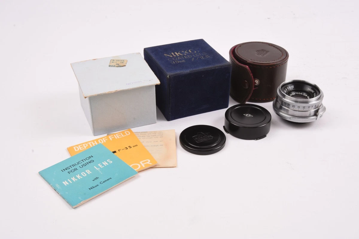 Nikon NIKKOR W Camera Lenses 35mm Focal f/2.5 Maximum Aperture for