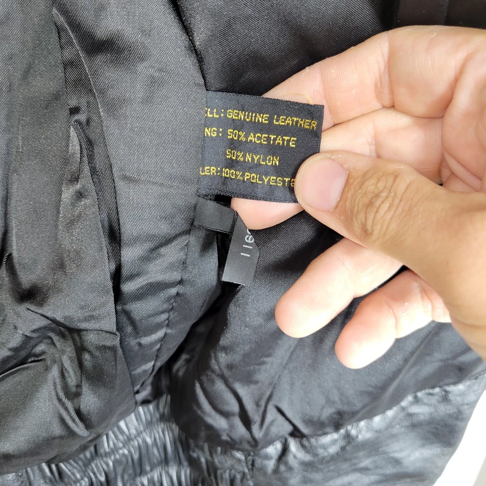 Винтажный La Covina куртка женщин Sz средний черный кожаный Gorpcore мотоциклиста дизайнер - Изображение 3 из 4