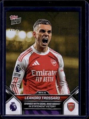2025 Topps Now Premier League Gold /50 #97 Leandro Trossard Shines with Goal