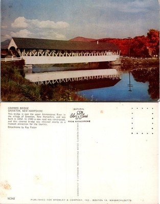 Covered Bridge Groveton NH Postcard