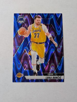 2024-25 Panini Mosaic - Luka Dončić #100 Seismic Blue Mosaic Prizm /149 Lakers