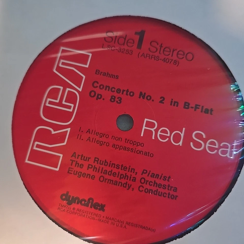 Brahms Piano Concerto No 2-Rubinstein/Ormandy/Phil Orch-VG+ - Image 3 of 4