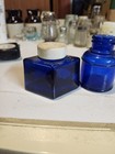 Parker Inkwell  Diamond Cobalt Blue Glass Bottle Jar Container And Vtg Bottle. — photo 3