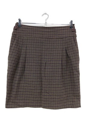 CINQUE High Waist Rock Damen Rock Gr. DE 40 graubraun-purpur-ocker Casual-Look