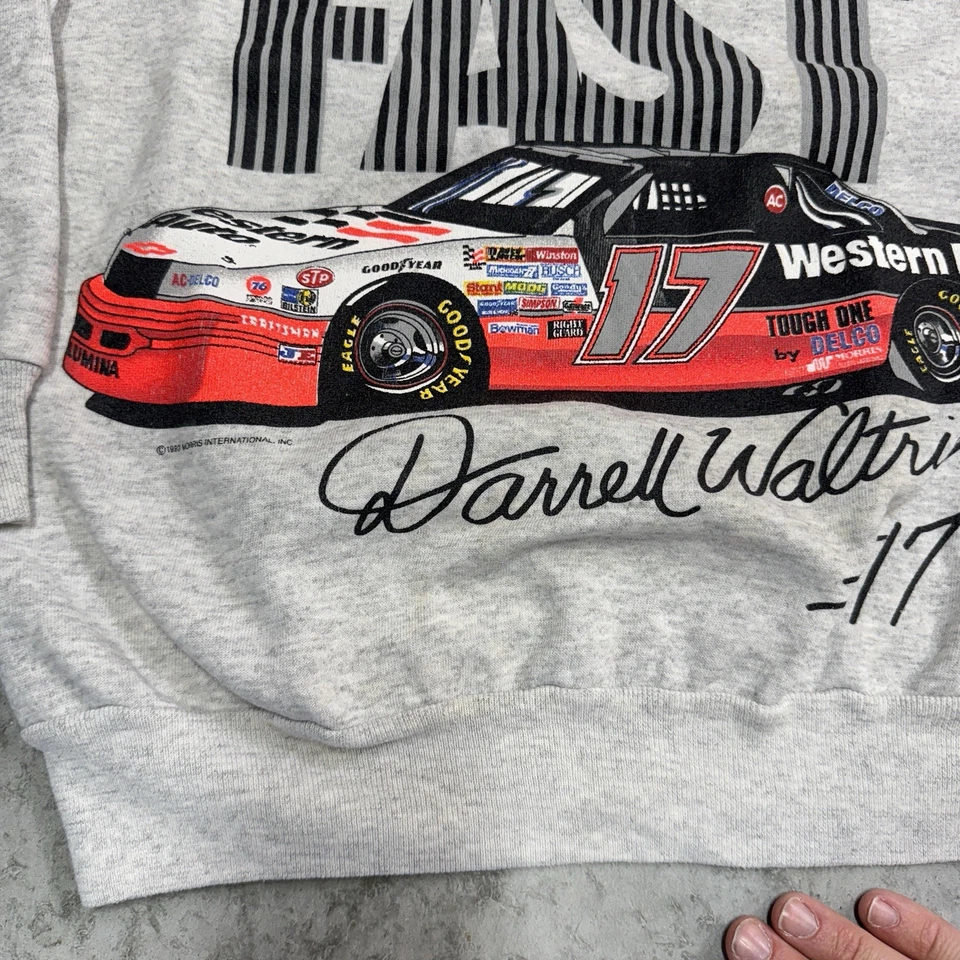 Sudadera De Colección Darrell Waltrip Para Hombre Grande Años 90 Cuello Redondo Jersey NASCAR 1993 Foto 3 de 4
