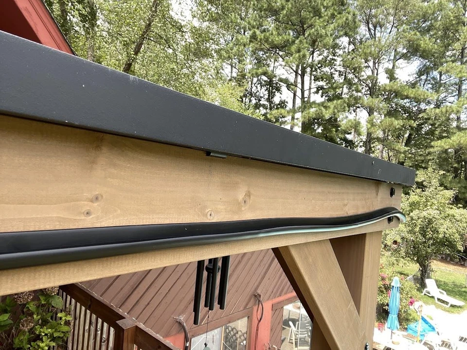 For RV 16Ft J-Shape Rain Gutter Rubber Drip Rail 4 Gutter Spouts Molding Trim Foto 3 de 4