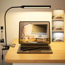 Desk Light with Clamp, Eye-Caring Clip on Lights for Home Office, LED Reading...