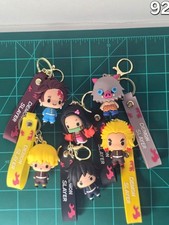 Demon Slayer Kimetsu No Yaiba Keychain Bag Pendant Car Key Chain Set of 6
