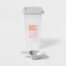 Pet Food Storage Tub with Built-in Scoop 