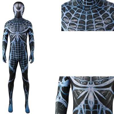 Upgraded Black Venom Spider-Man Jumpsuit Cosplay Stage Suit Costume Halloween