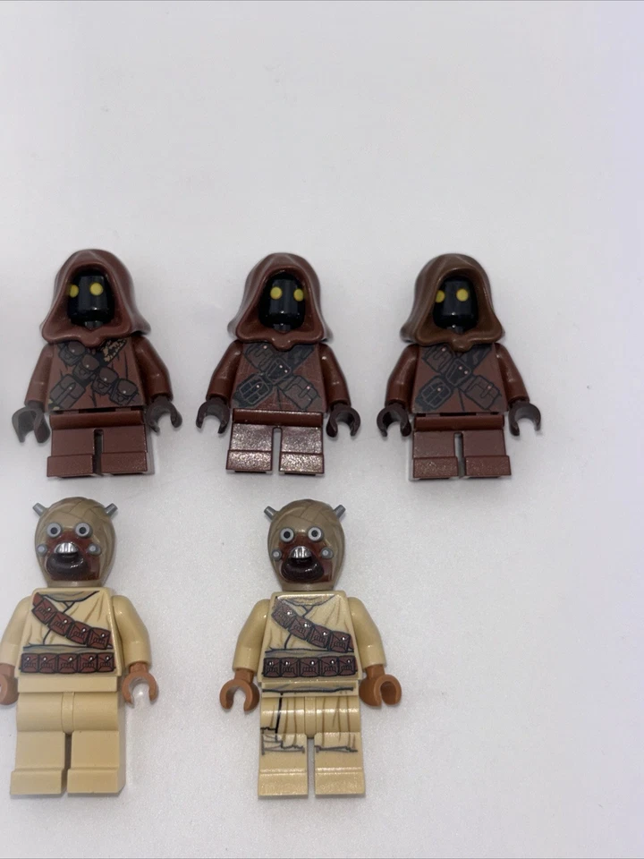 Lego Star Wars Minifigura Lote Minfiguras Jawa Sandpeople Tusken Raider Ejército Constructor Foto 3 de 3