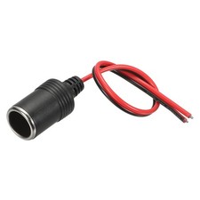 Female Car Cigarette Lighter Socket, 16 AWG 12V/24V 20A 30cm Charger