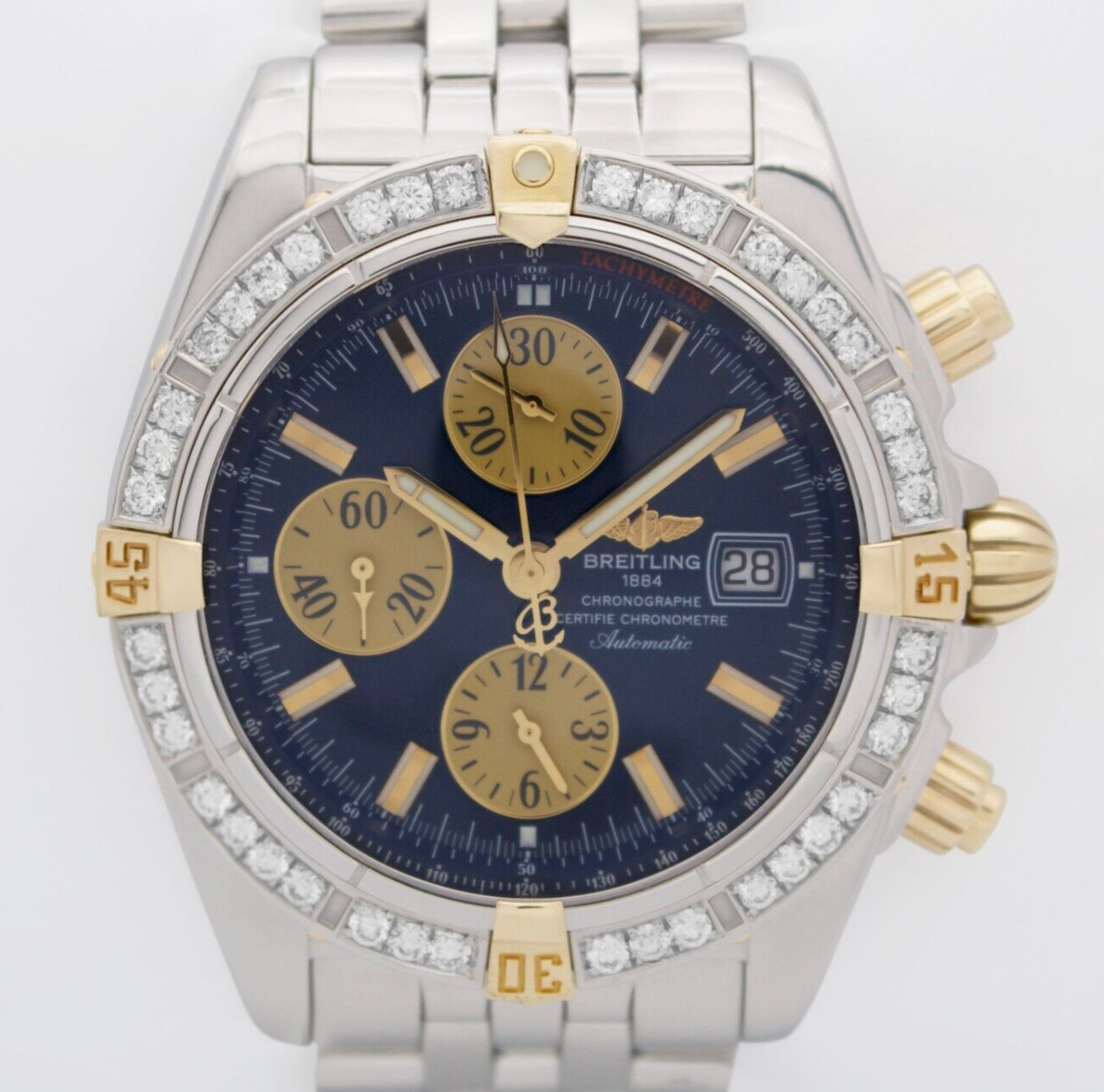 Breitling Chronomat Evolution B13356 44mm Chrono Auto Custom Bezel