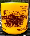 Harold Warp Pioneer Village Vintage Federal Milk Glass Cup  Minden, Nebraska NOS