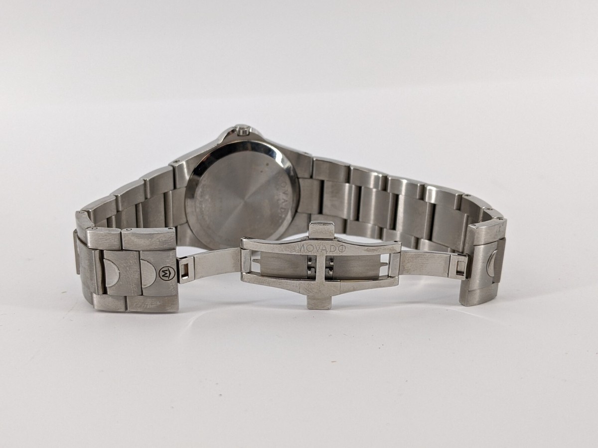 Movado 84 E7 1850 Men's 38mm Museum Stainless Steel Black