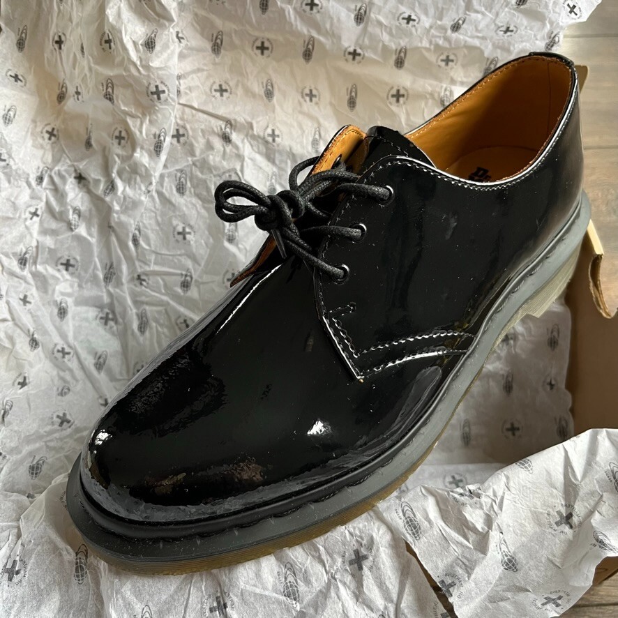 Dr Martens x Beams 1461 Mens US 5 Black Patent Lamper Oxford Lace