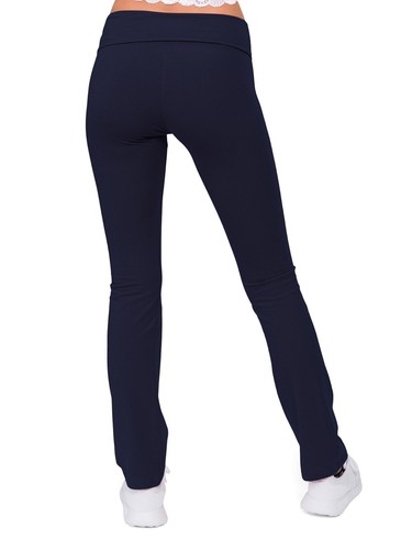 G-Style USA Damen lässig hohe Fold Over Waist Flare Bottom Yoga Hose 8150 - Bild 34 von 66