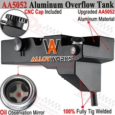 Overflow Coolant Reservoir Tank For 2008-2017 Peterbilt Kenworth T660 337 Black