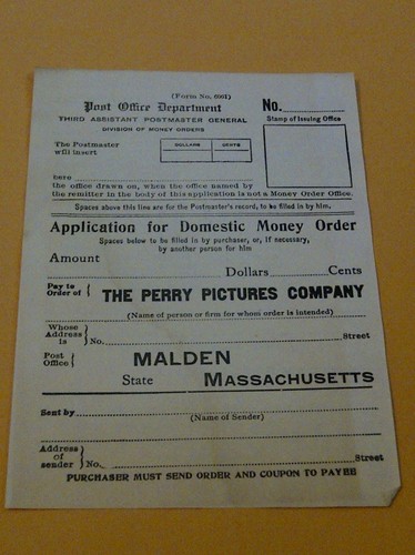 OFICINA DE CORREOS DE EE. UU., GIRO POSTAL, THE PERRY PICTURES CO. MALDEN MASS. , SIN EMITIR - Imagen 2 de 6