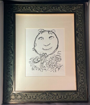 Rare Authentic 1966 Fine Art Print, Marc Chagall - ''Untitled''(certified)