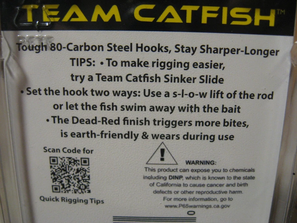 2 Packs Team Catfish Dip Tubes & Size 4 Titan Treble Fish Hooks TC97Q - Image 4 of 4