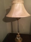 DECORATIVE CRAFT BRASS AND CRYSTAL TABLE LAMP — photo 1