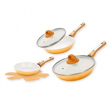 Cerafit Revolution Keramik-Pfannenset 7-teilig,  20 cm + 24 cm + 28 cm Orange