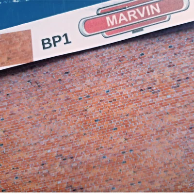 MARVIN MODEL RAILWAYS Common Brick Brick Paper for 00 Gauge Model Railway Scenery Building