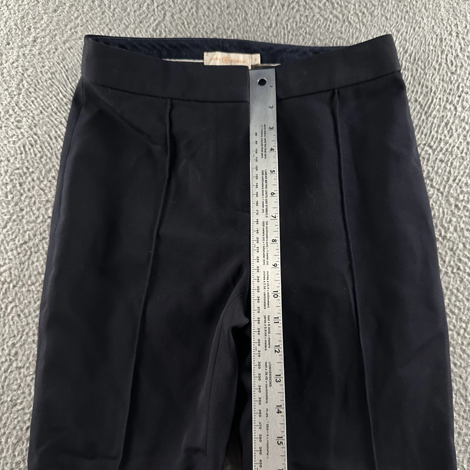 Pantaloni da donna blu Tory Burch taglia 0 pantaloni abiti alti misto lana poliestere