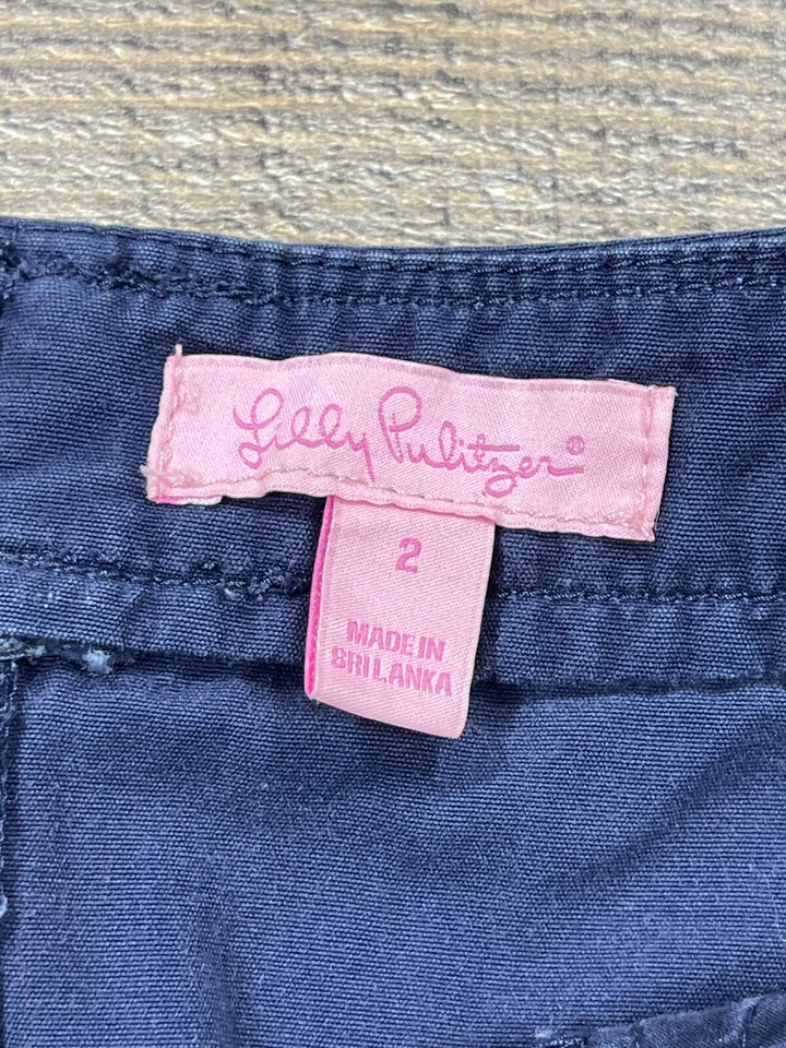 Falda Lilly Pulitzer Mujer 2 Azul Recta Corta Informal Espalda Cremallera Parte Inferior Foto 2 de 4