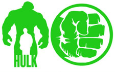 Hulk - Two Pack - Green Vinyl Decals Car Truck Camper Windows Laptop Notebook Hulk - Two Pack - Green Vinyl Decals Car Truck Camper Windows Laptop Notebook