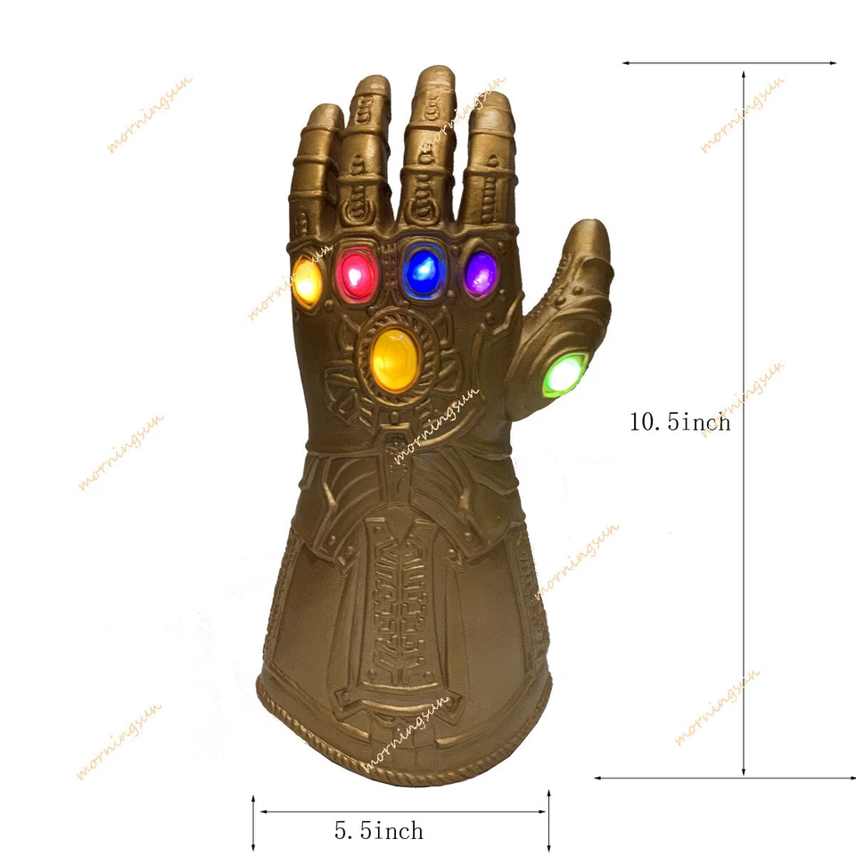 Ragazzo Thanos Avengers Endgame guanto in lattice cosplay LED dell'infinito luce - Immagine 4 di 4