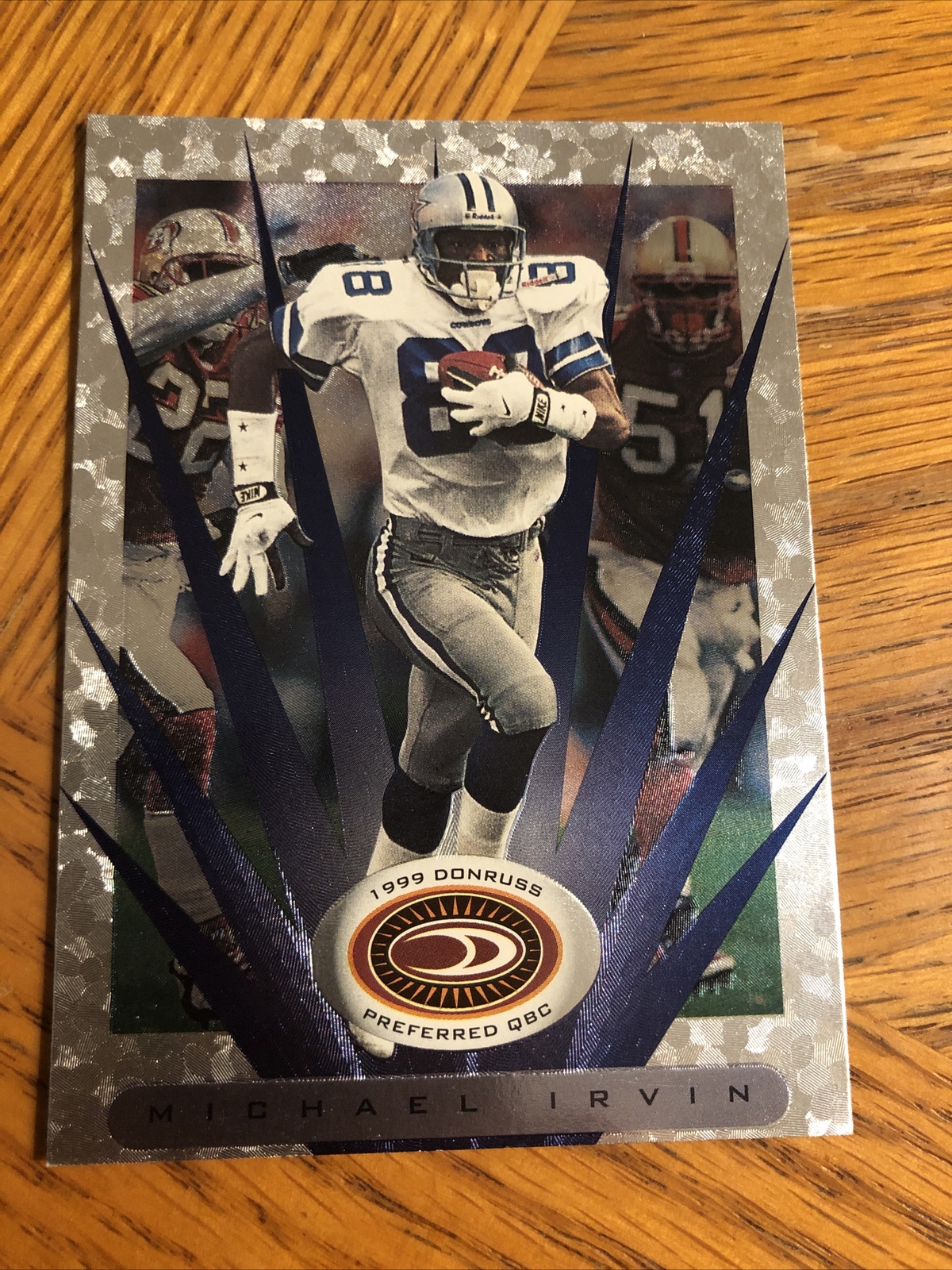1999 DONRUSS PREFERRED QBC MICHAEL IRVIN SILVER CARD #61