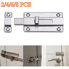 2-8Pcs 2inch Stainless Steel Latch Sliding Door Lock Keyless Door Bolt For Doors