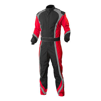 Go Kart Cordura Suit Dark Grey-White-Black-Red  Mega sale Limited time offer