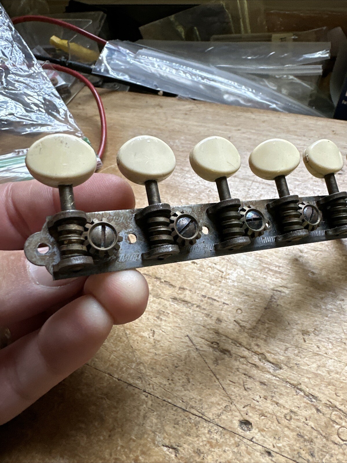 Vintage 1965 Harmony Electric Guitar Tuners. Silvertone Tuning Pegs