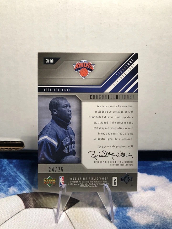 2006-07 Upper Deck Signature Reflections Nate Robinson Auto /25 SSP Knicks - Image 2 of 2