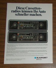 Rare Advertising BLAUPUNKT L�BECK CR GOSLAR CR Super Arimat Car Radios 1979