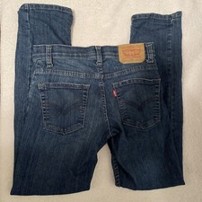 Levis 511 Jeans Size 12 Reg W26 L27 Girls Blue Medium Wash Denim Slim Fit 26x27