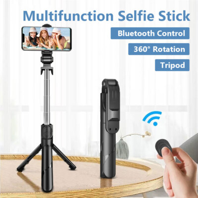 360° Selfie Stick Tripod Stand Remote With Remote Bluetooth 10M Remote Travel