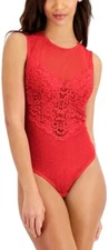 NWT INC International Concepts Sz XXL Cupped Swiss Dot Thong Bodysuit Ski Patrol