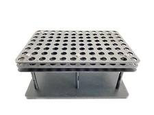 Lab Plastic & Metal 96-Place Vial Tube Rack 11.5mm ID x 21.8mm H 12x8 Array