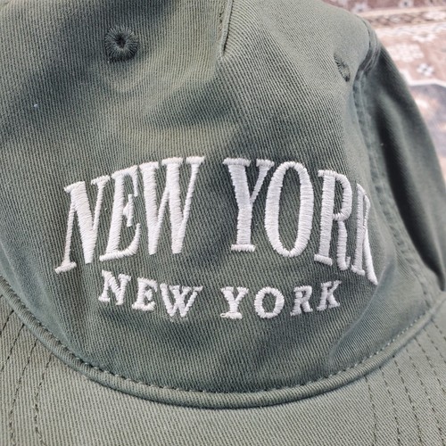 Abercrobie & Fitch New York Hat Green Adjustable Strap One Size Back Cap - Picture 4 of 10