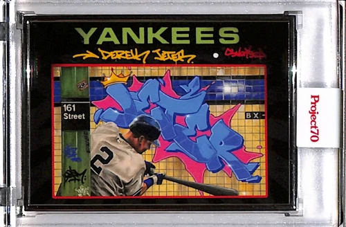 2021 TOPPS PROJECT 70 #689 DEREK JETER BY CES P70 AP SILVER FRAME 01/51